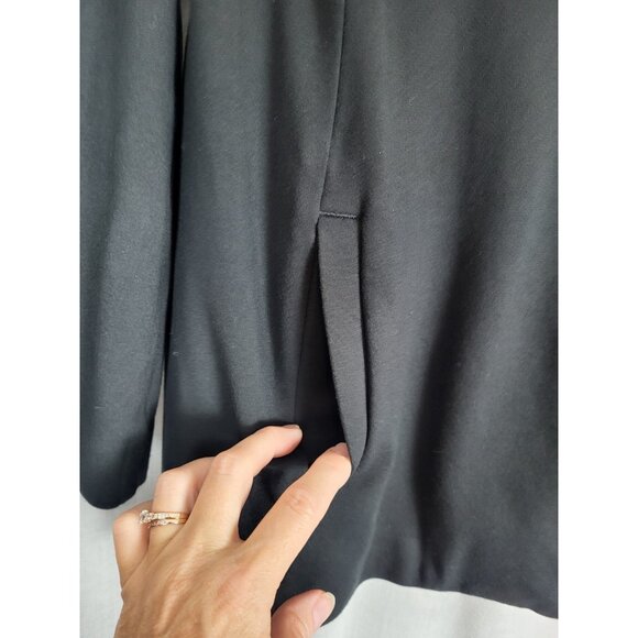J.Jill Ponte Knit jacket Blazer Women's (L) Black Single Button Shawl Collar - Picture 4 of 8
